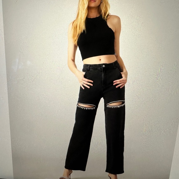 STEVE MADDEN TAYLOR JEAN  New BLACK  “30/31”  Western current style - Picture 1 of 11